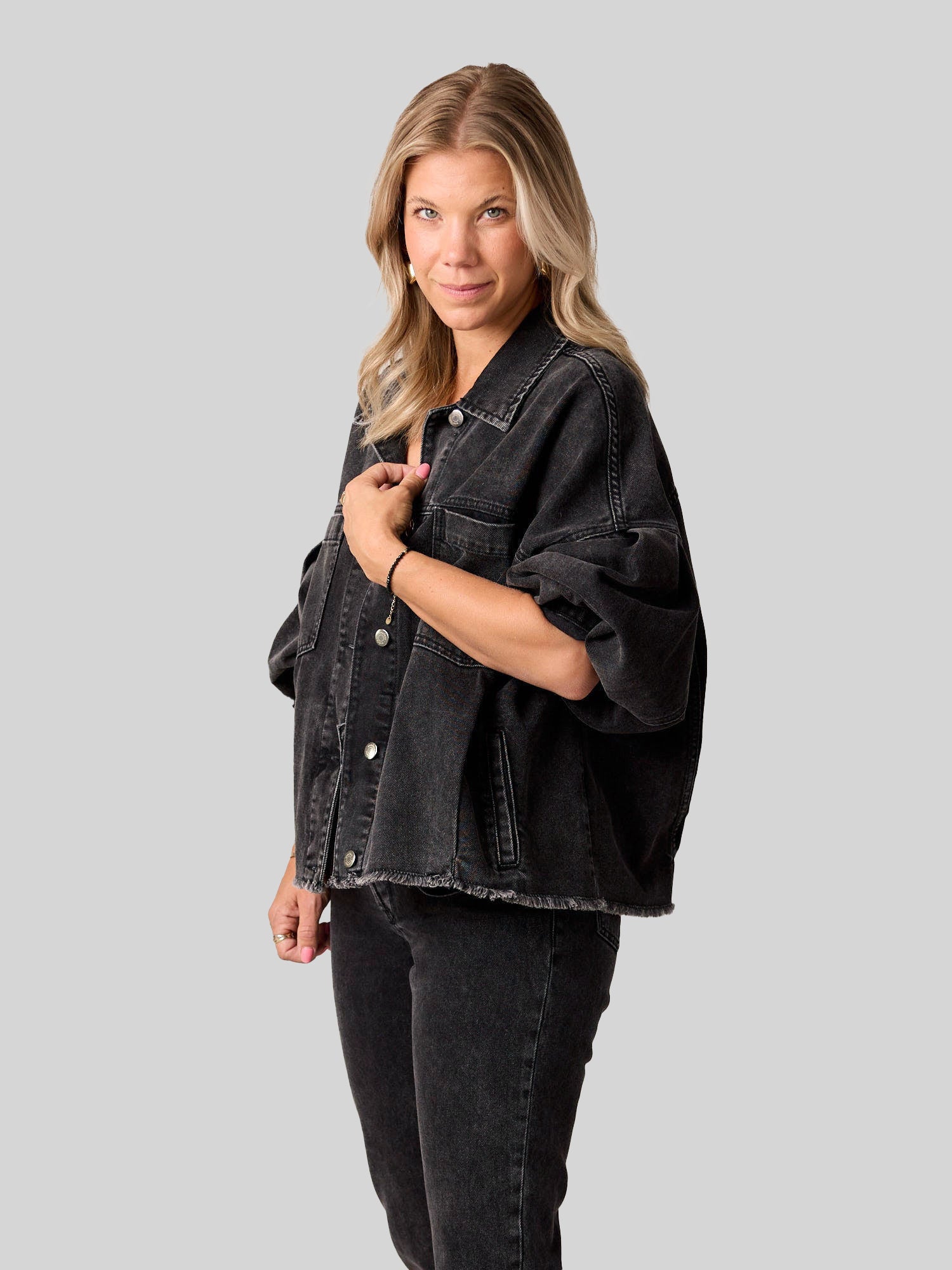 Jeansjacke JOHANNA washed black