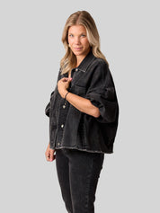 Jeansjacke JOHANNA washed black