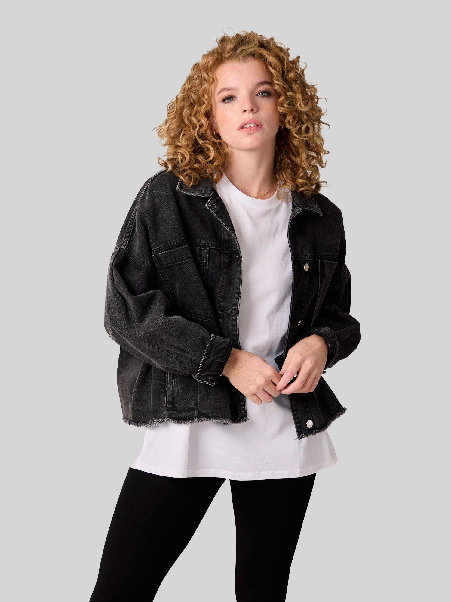 Jeansjacke JOHANNA washed black