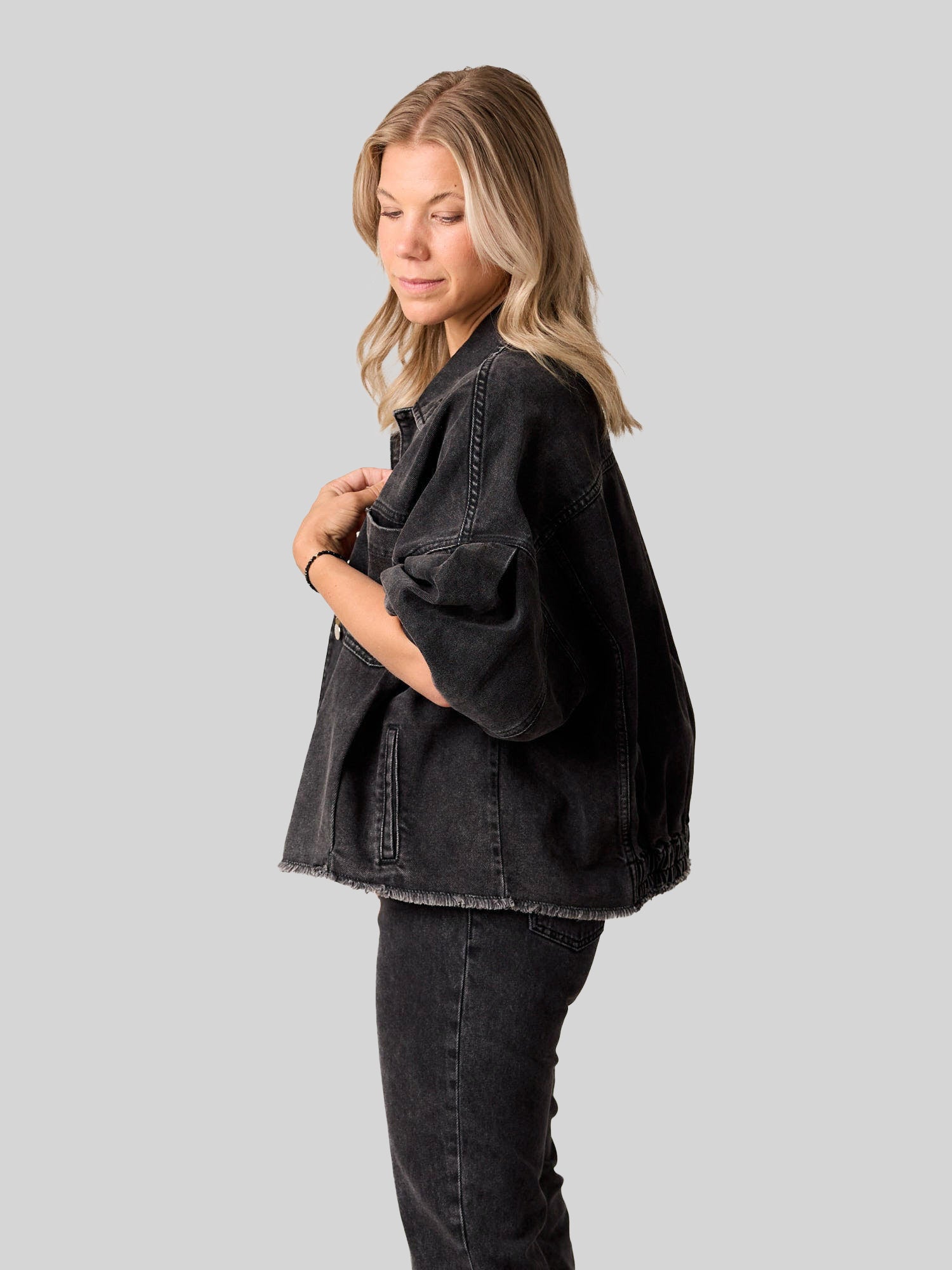 Jeansjacke JOHANNA washed black