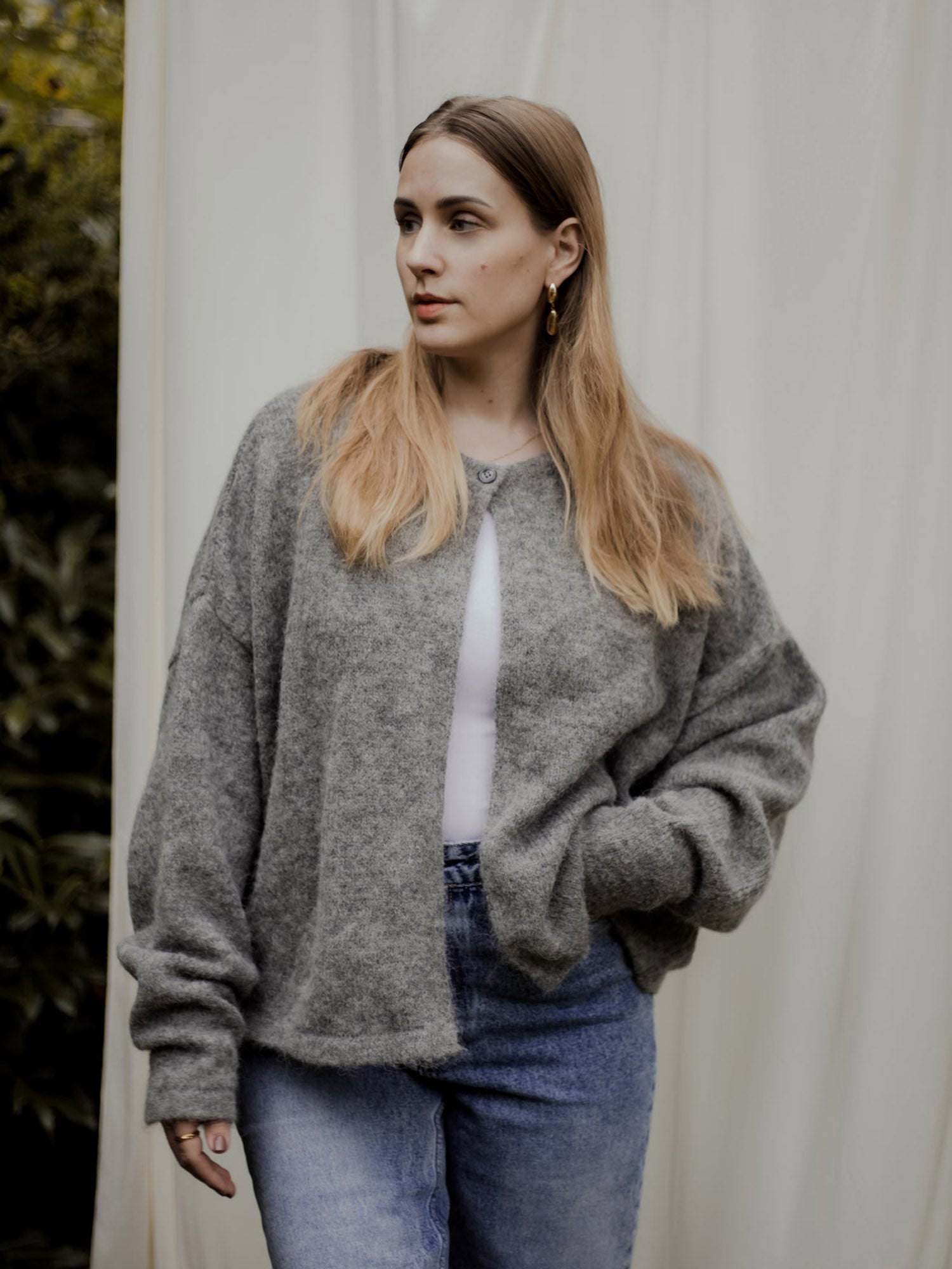 Strickjacke FRIDA anthrazite