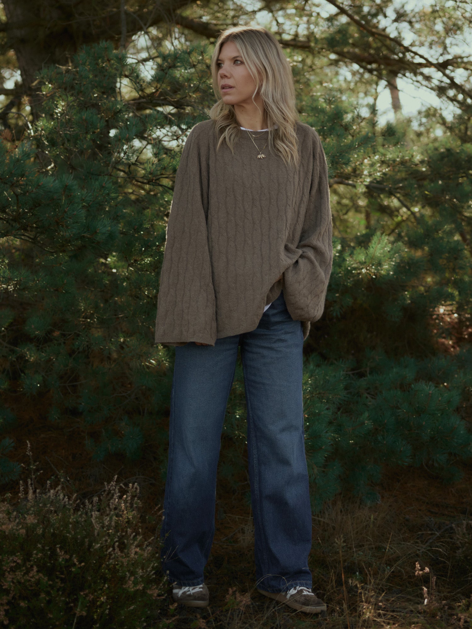 Strickpullover MILA brown melange