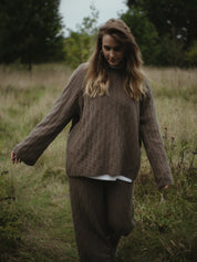 Strickpullover MILA brown melange