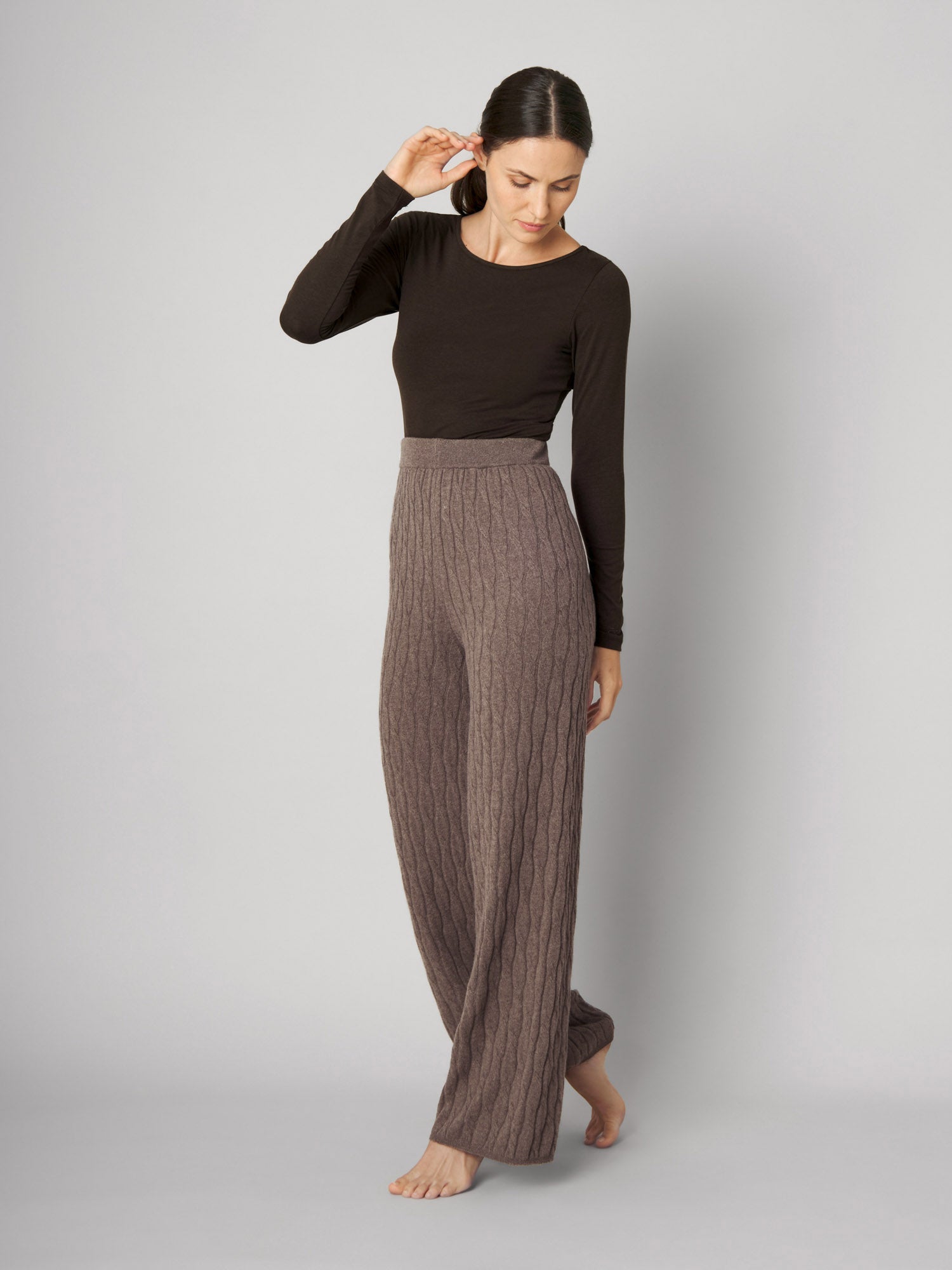 Strickhose MARLI brown melange