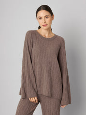 Strickpullover MILA brown melange