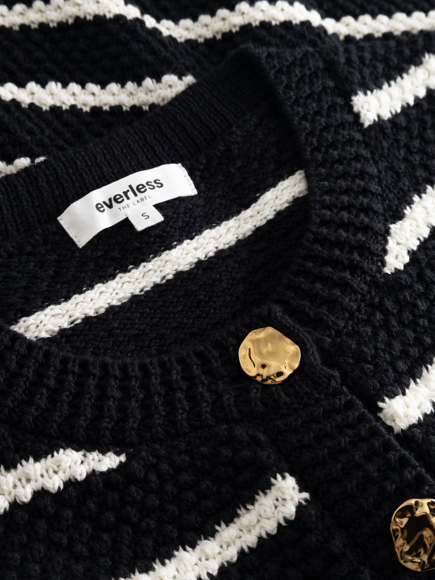 Strickjacke HENNI white/black striped