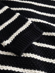 Strickjacke HENNI white/black striped