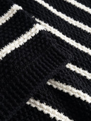 Strickjacke HENNI white/black striped