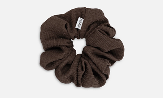 Scrunchie HILDA in Darkbrown