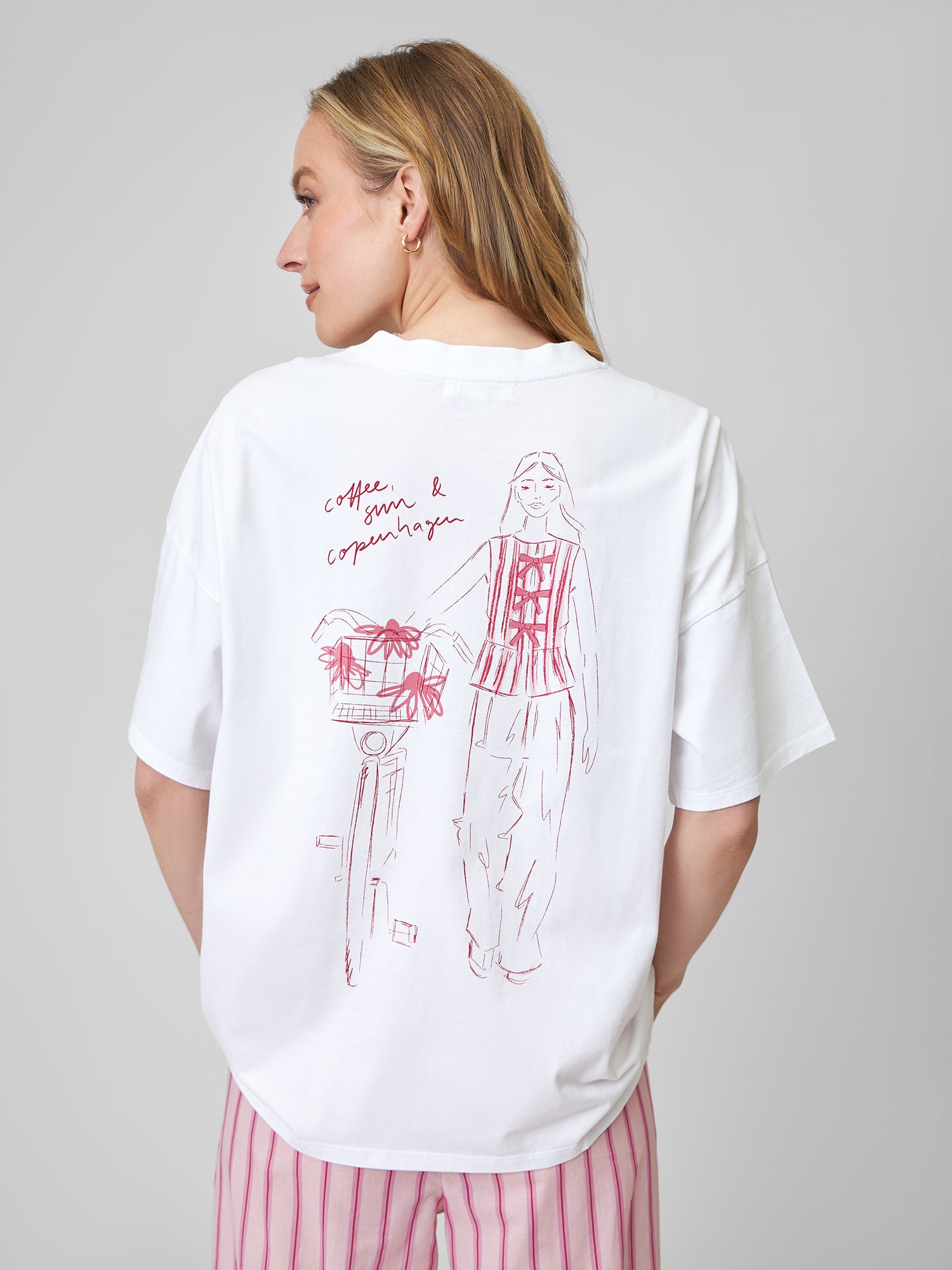 T-Shirt PHILIPPA classic white print