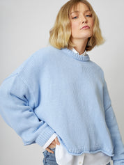 Strickpullover IVA sky blue