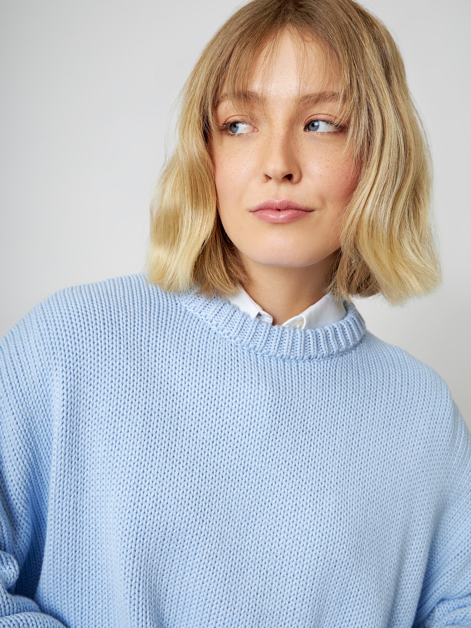 Strickpullover IVA sky blue