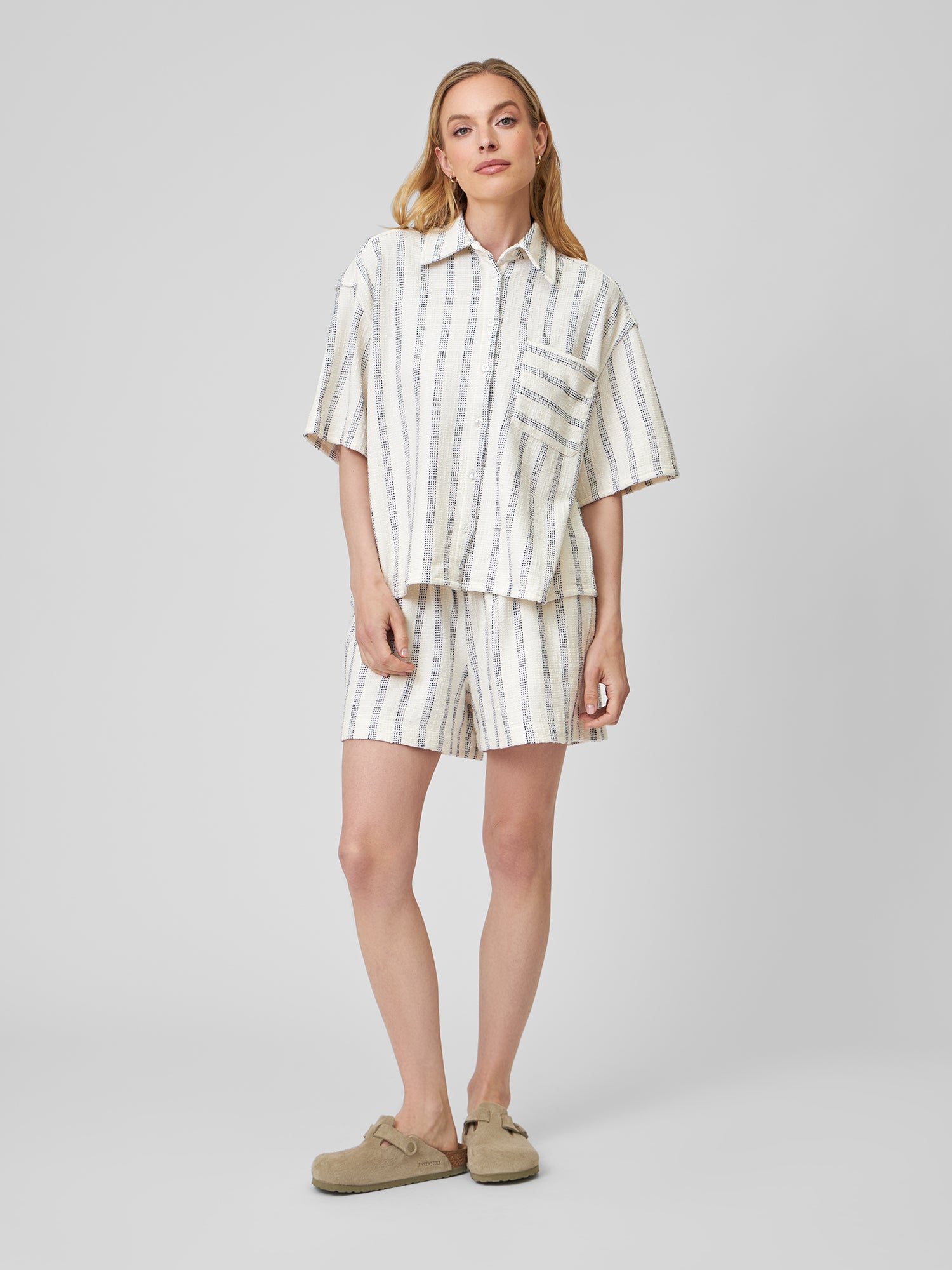Bluse RIKKE blue/white striped