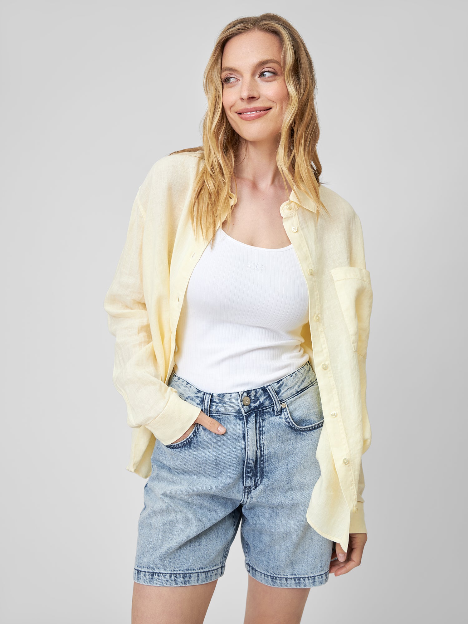 Leinenbluse SARAH 2.0 butter yellow