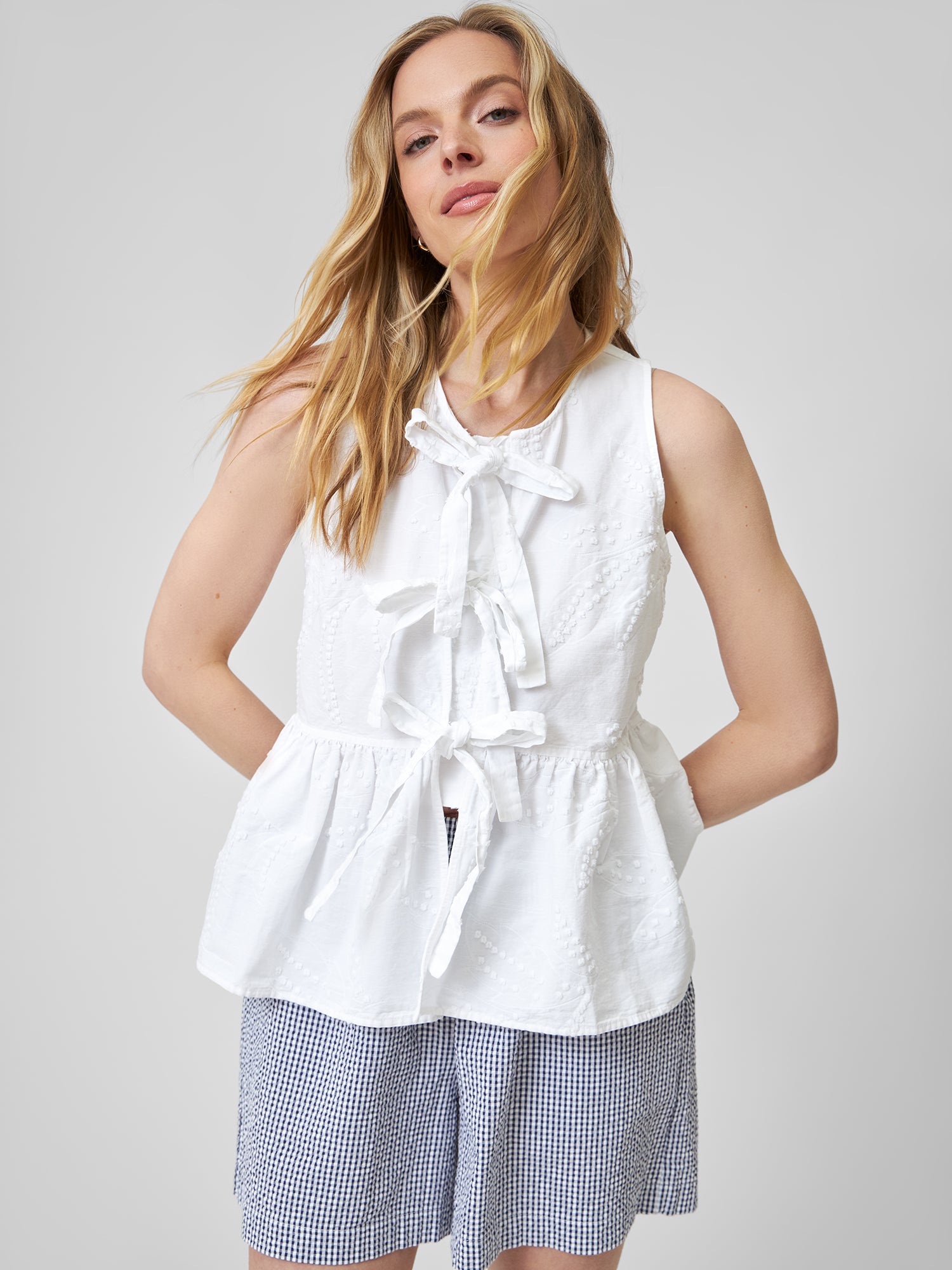 Bluse ALMA white embroidery