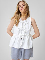 Bluse ALMA white embroidery