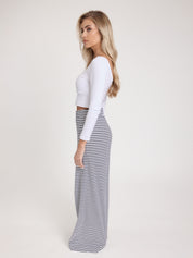 Jerseyhose VALENTINA black/white striped