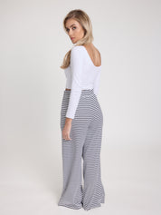 Jerseyhose VALENTINA black/white striped