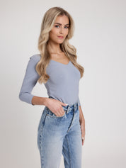 Longsleeve GABY dusty blue