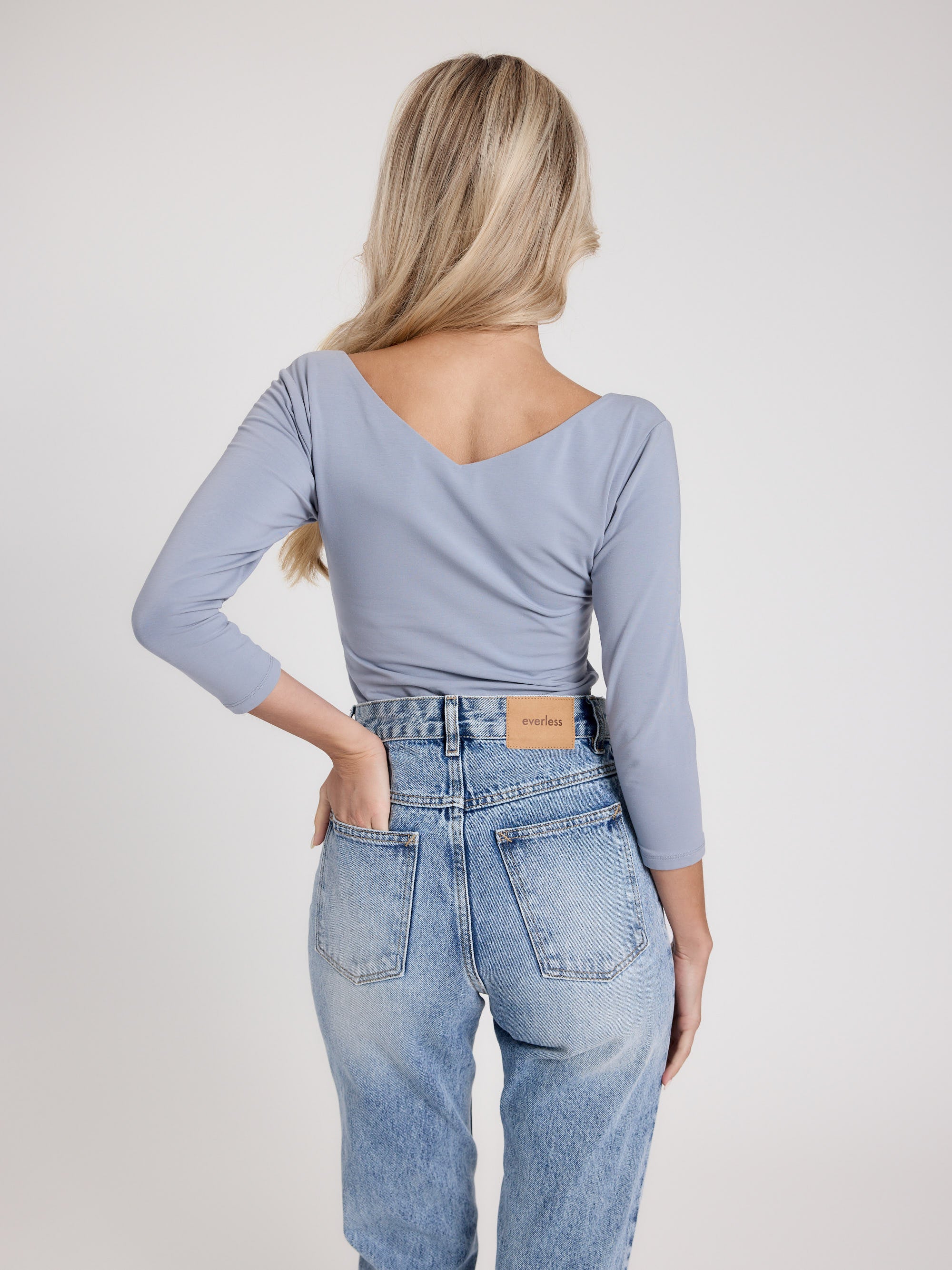 Longsleeve GABY dusty blue