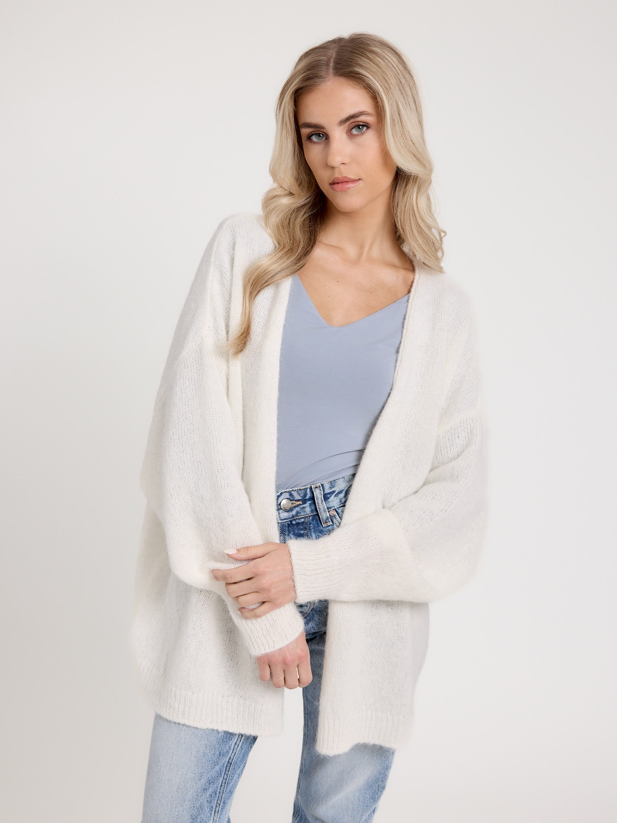 Strickjacke JESSY white