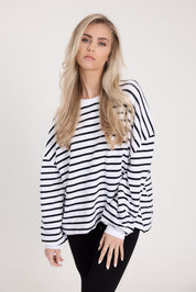 Longsleeve PAULI black/white striped