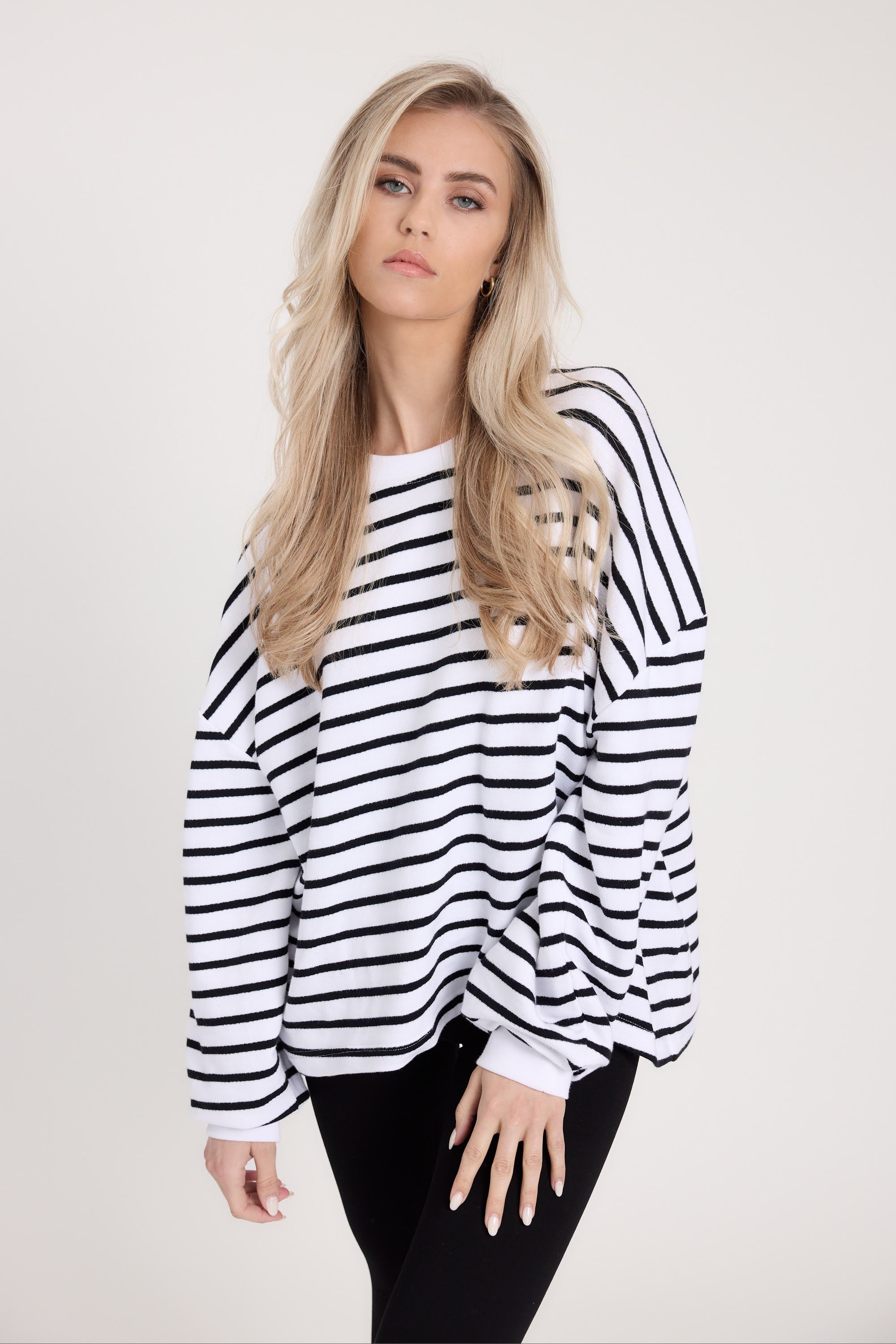 Longsleeve PAULI black/white striped