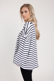 Longsleeve PAULI black/white striped