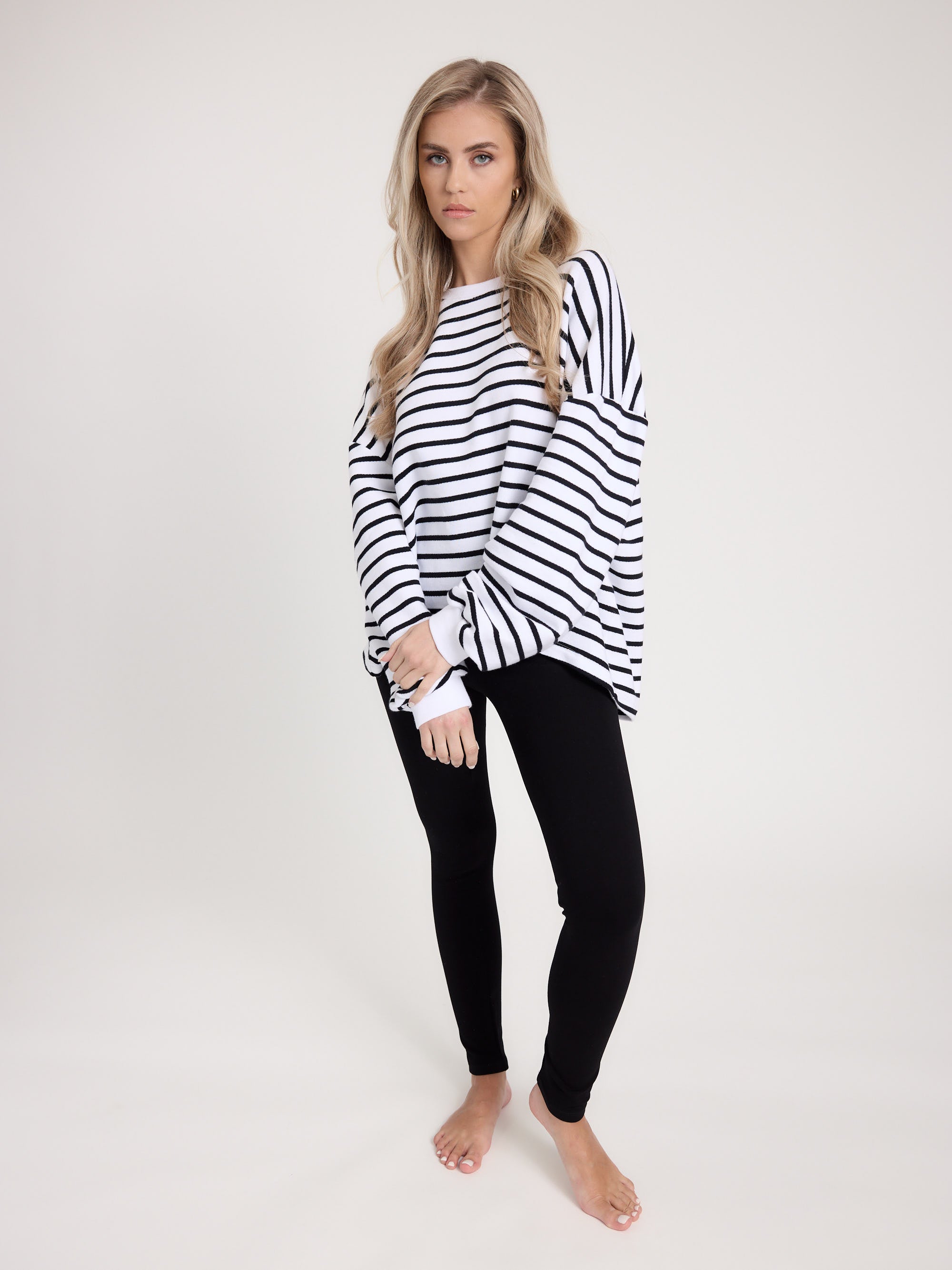 Longsleeve PAULI black/white striped