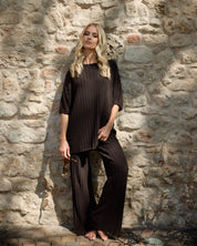 Strickshirt ANGI dark brown
