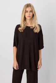 Strickshirt ANGI dark brown