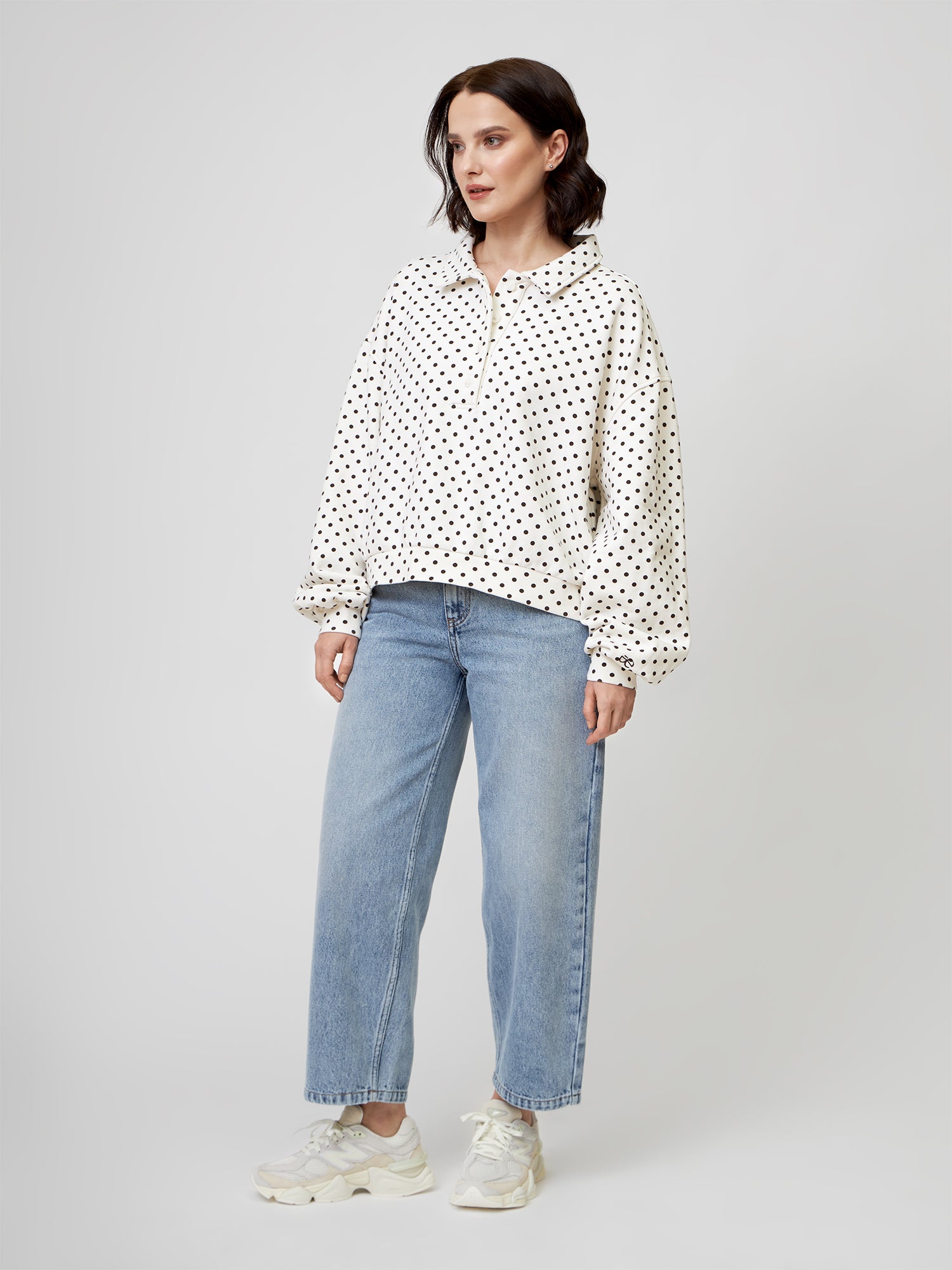 Sweater SUE cropped polka dot
