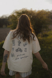 T-Shirt PHILIPPA classic butter yellow print
