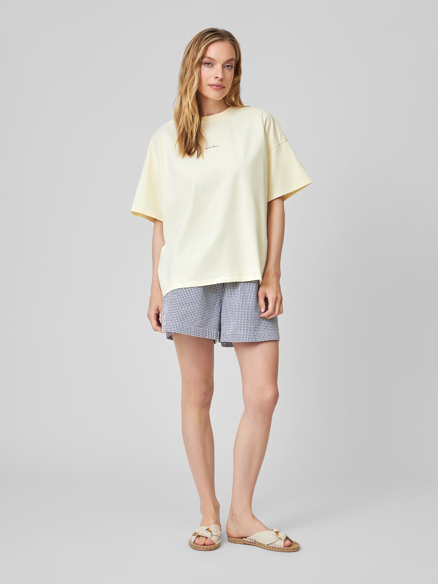 T-Shirt PHILIPPA classic butter yellow print