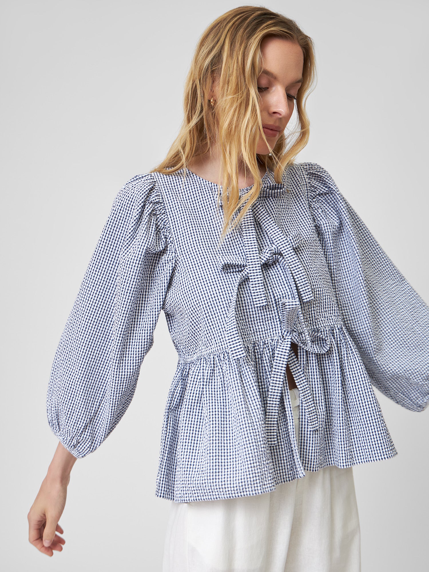 Bluse FENJA gingham summer night