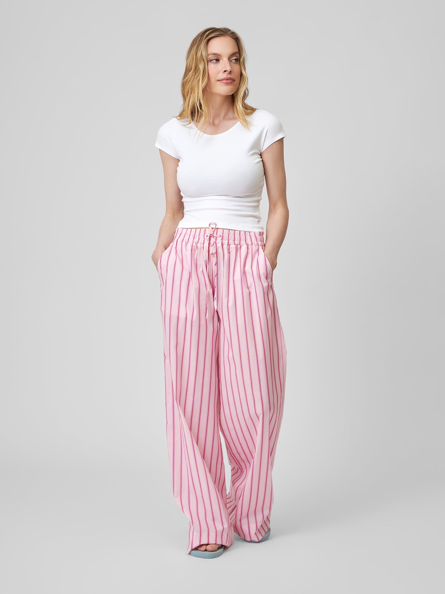 Hose RONJA rose/cherry striped