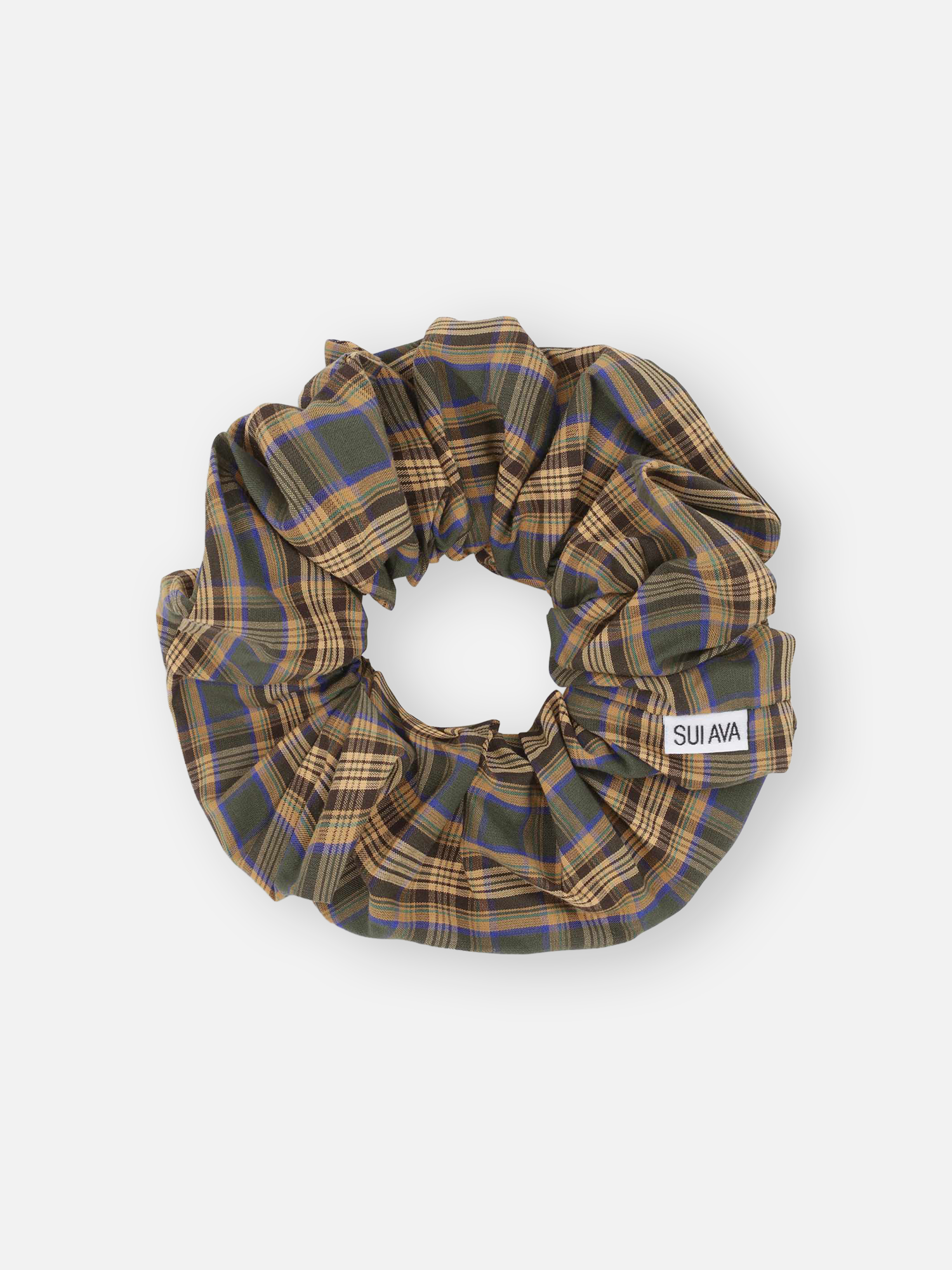 Accessoire Bild Scrunchie Tartan Braun & Grau