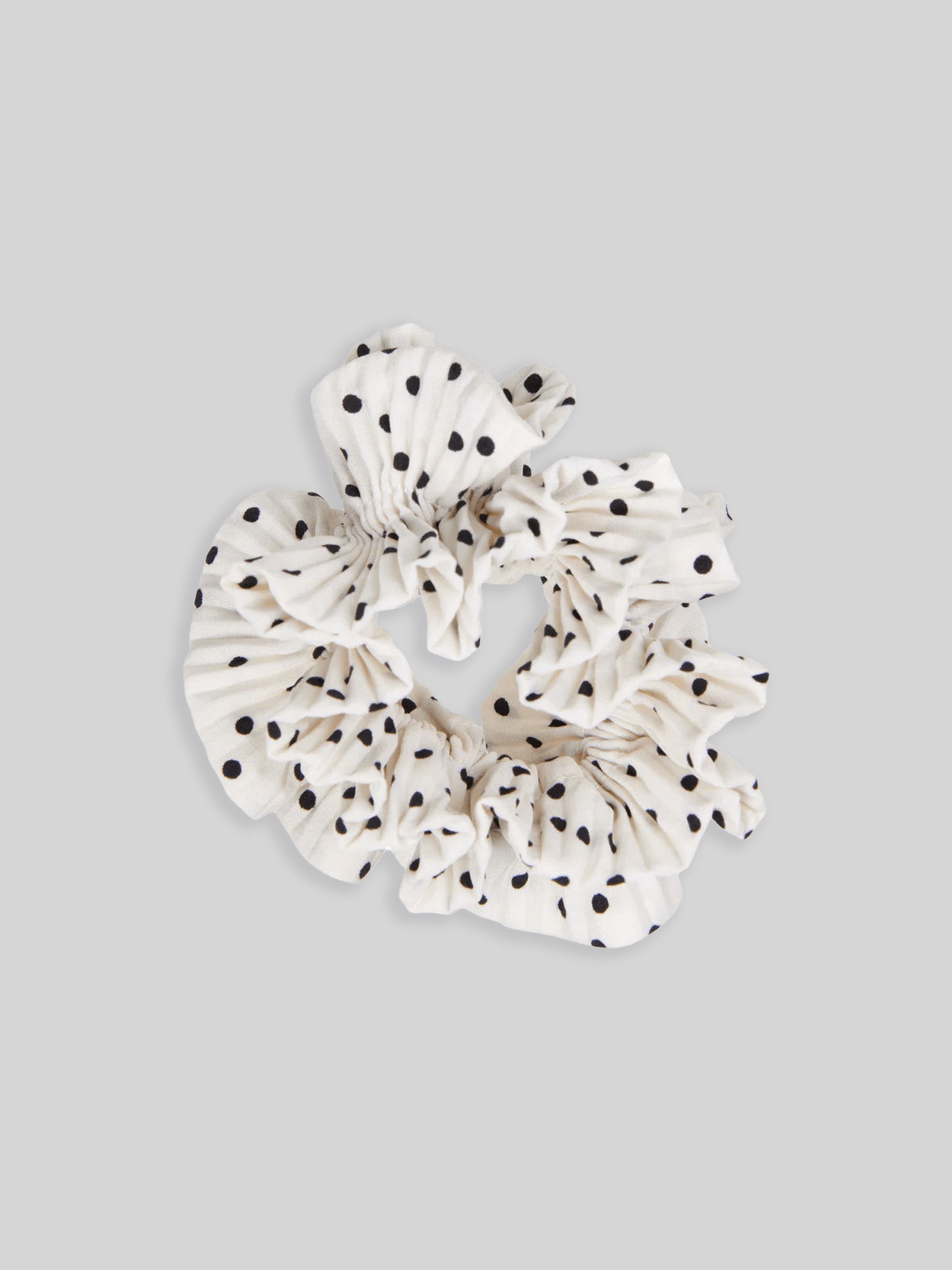 Scrunchie DOTTY off-white/black dots