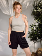 Leinen-Short MICHI black