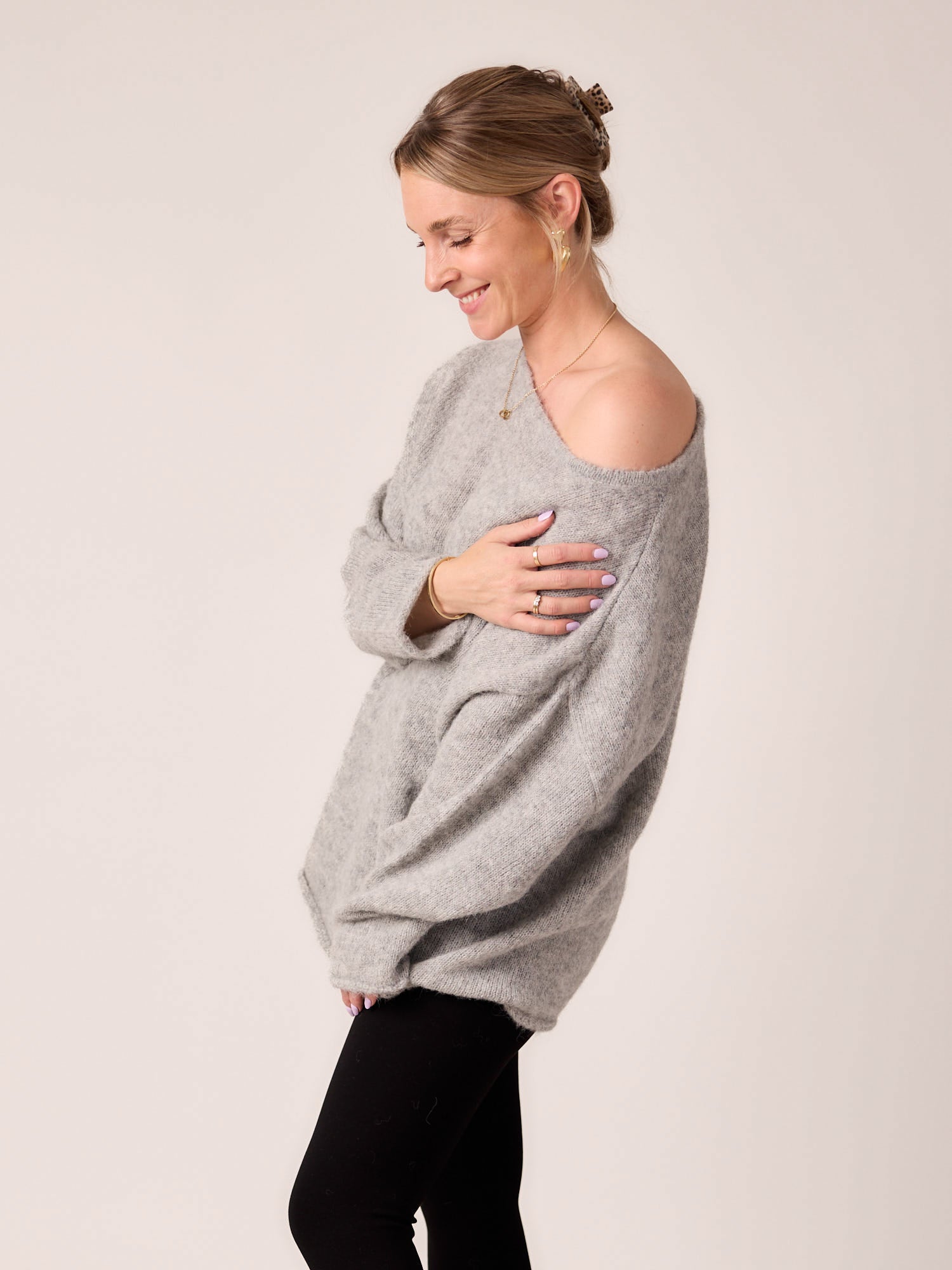 Strickpullover MIMI cosy grey