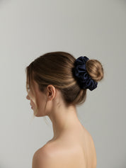 Scrunchie XXL FLORA midnight blue