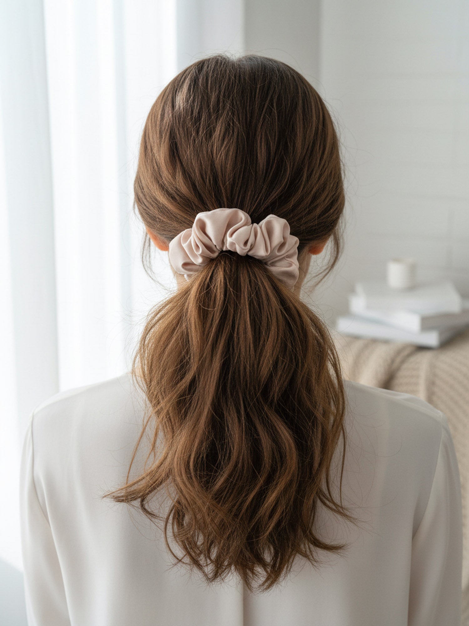 Scrunchie XXL FLORA cream