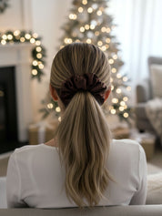 Scrunchie XXL FLORA dark brown