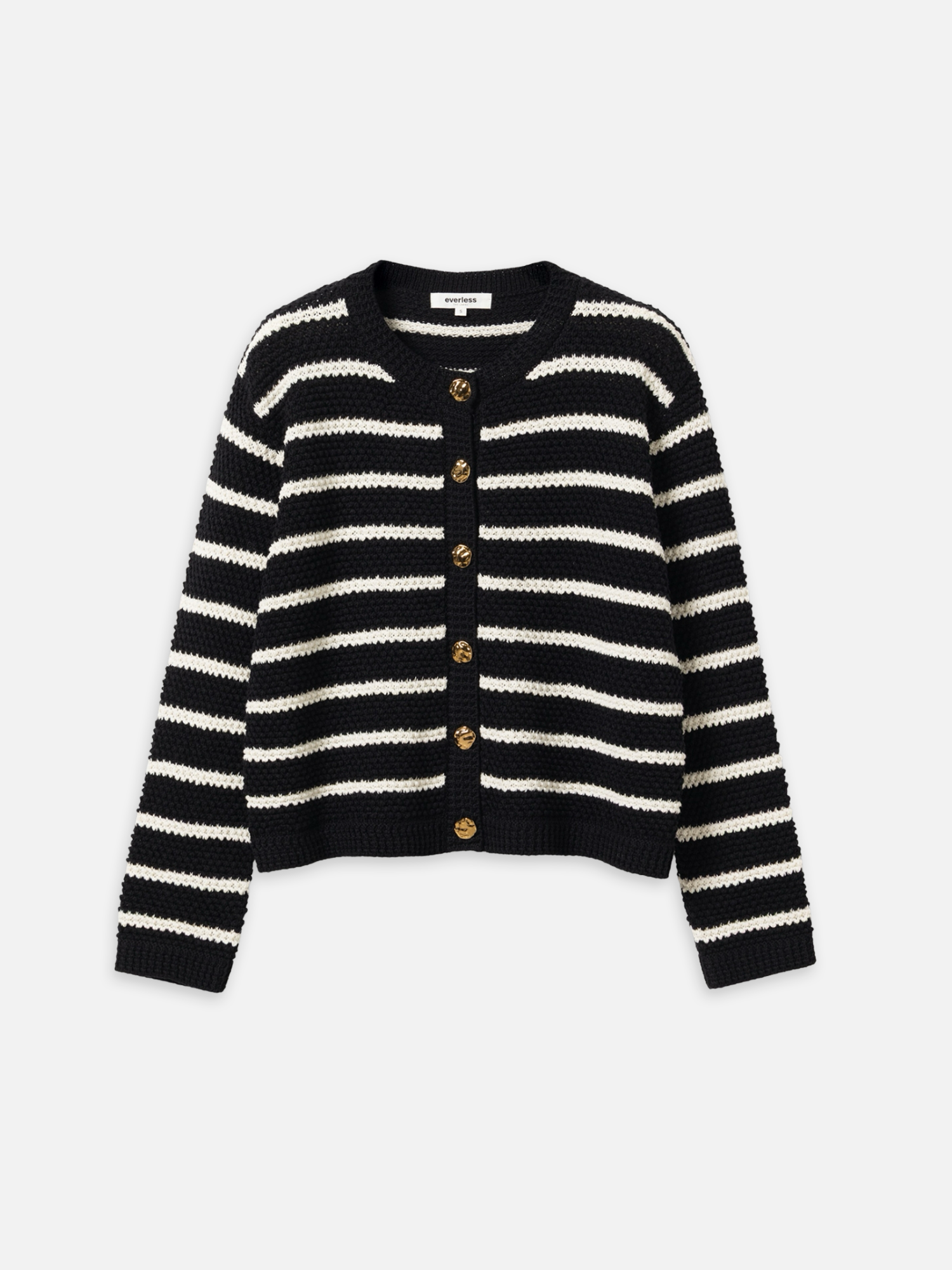black striped mit goldenen Knöpfen