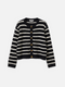 Strickjacke HENNI white/black striped