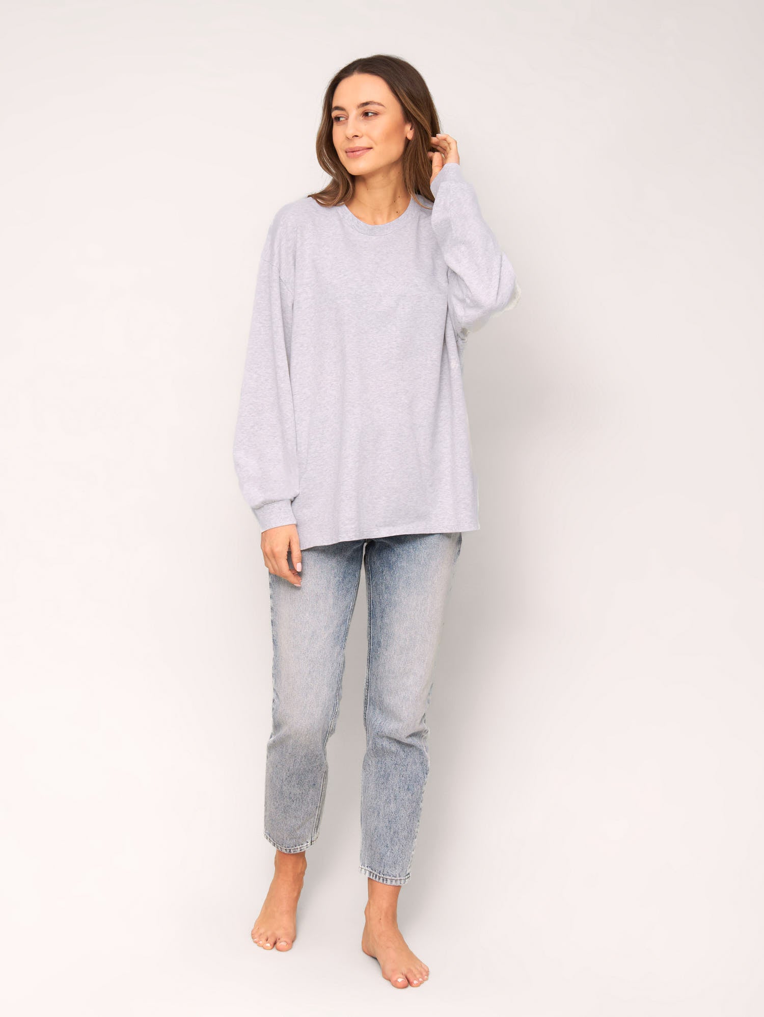 Shirt CARLOTTA light grey melange