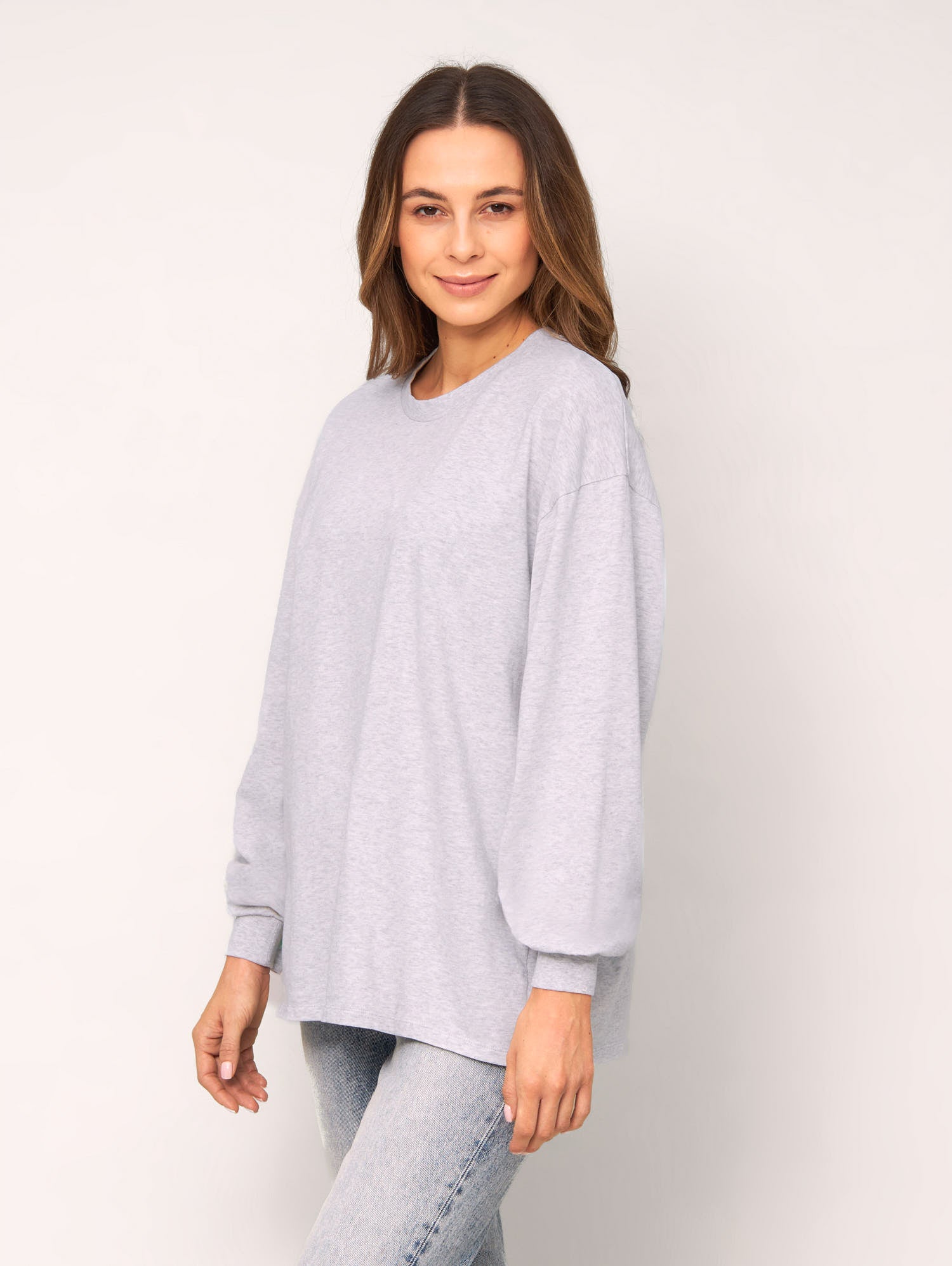 Shirt CARLOTTA light grey melange