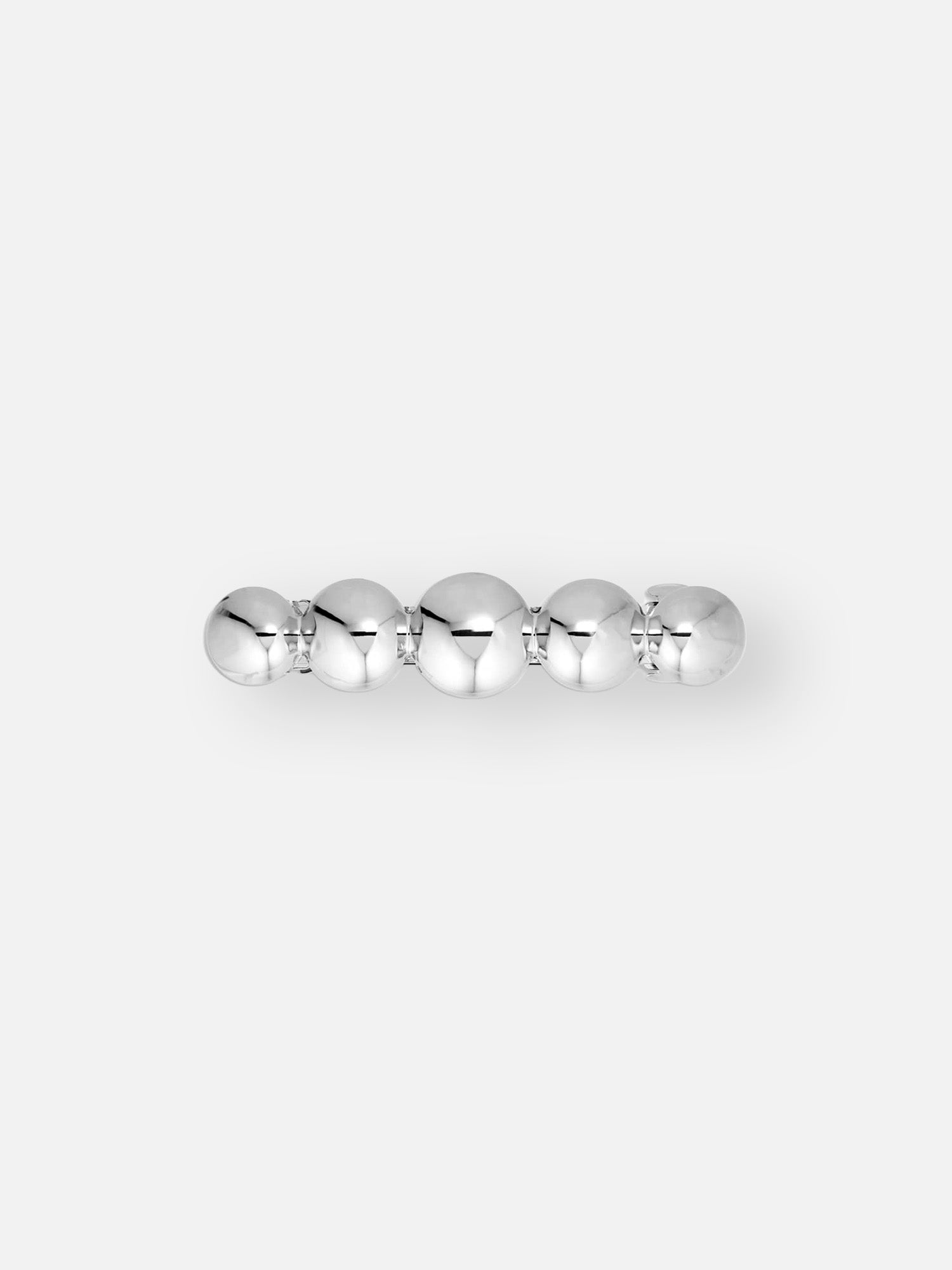 Haarclip GLOSSY kugelform in Silber