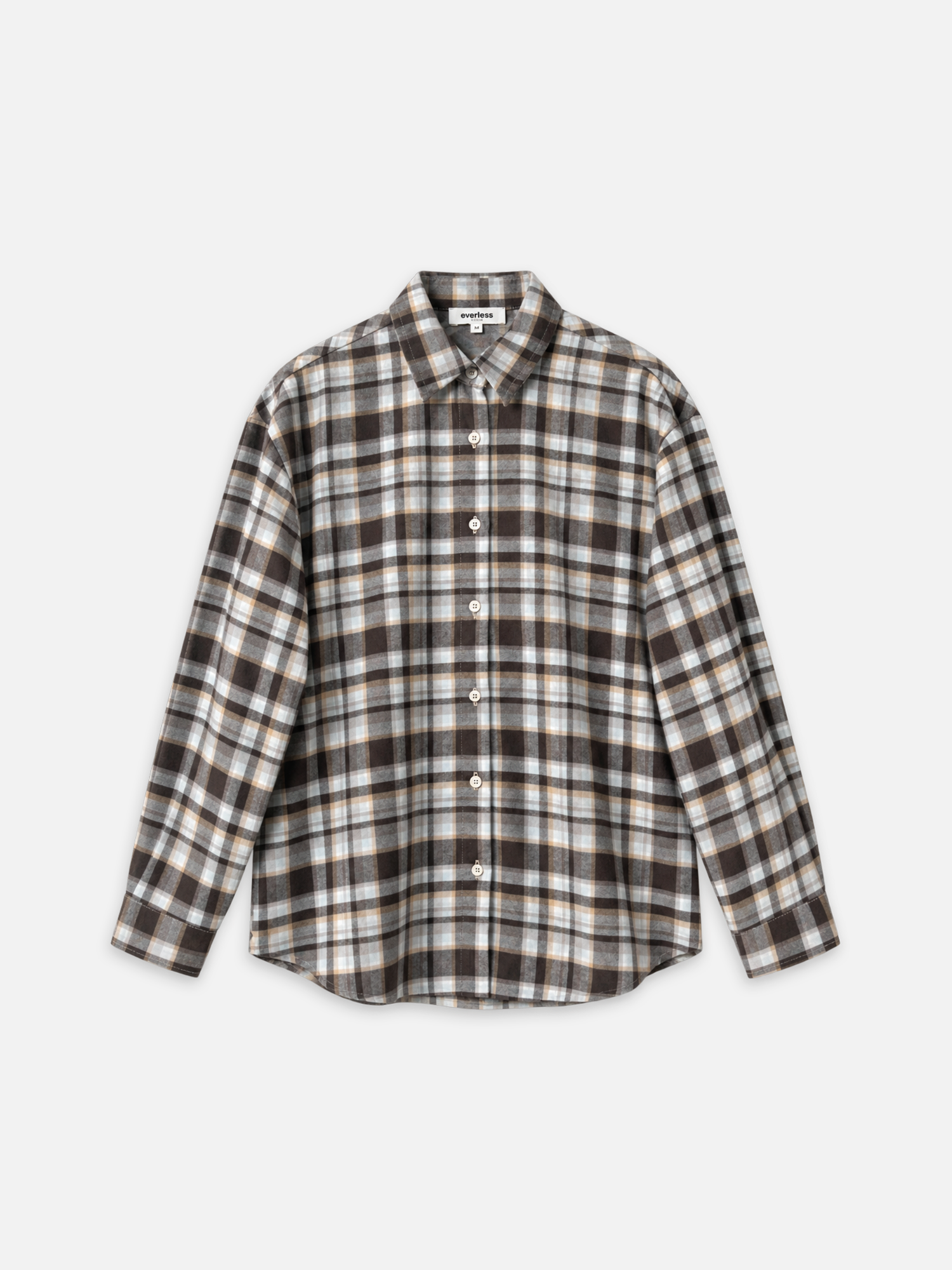 Hemd BERTHA aus Flanell braun kariert