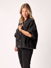 Jeansjacke JOHANNA washed black